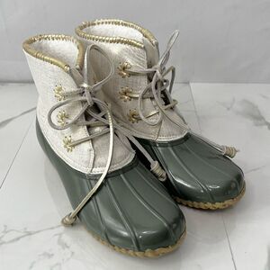 Jack Rogers Chloe Olive Rubber Duck Rain Boots